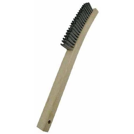 4x19 Row 0.006 CS Wire, 13-3/4 Curved Wood Handle Plater's Brush